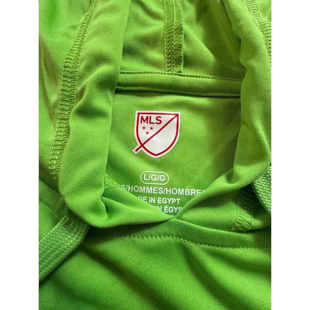 NWOT Mens Seattle Sounders FC MLS Hoodie - Large - Lime Green - Picture 2 of 2